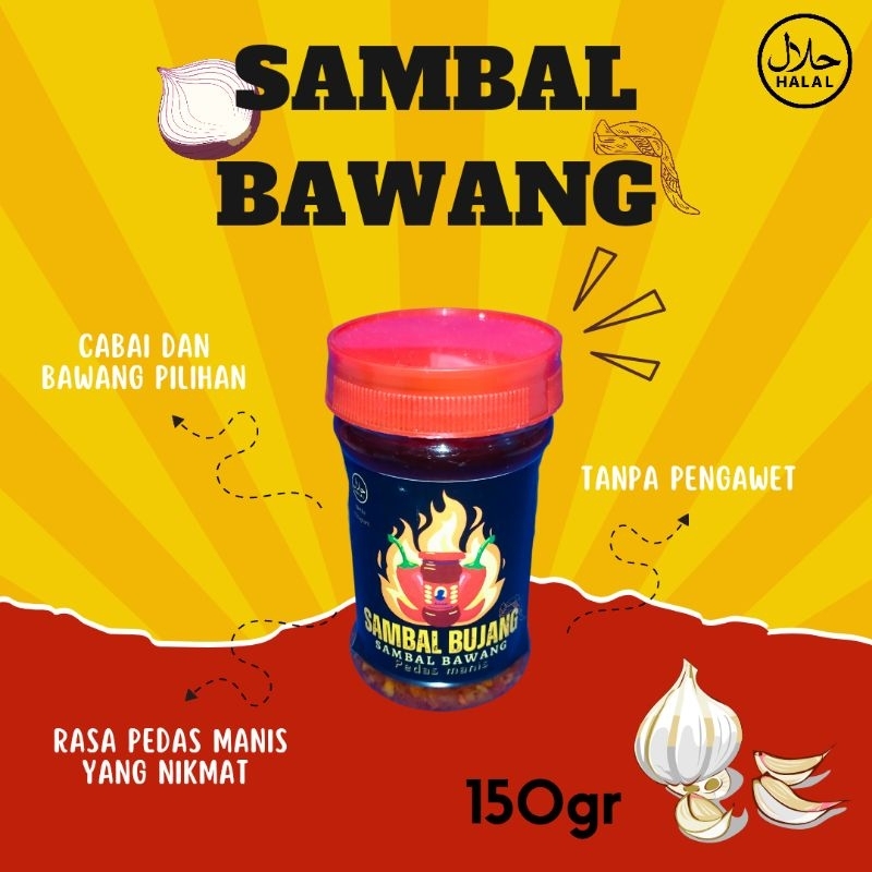 

Sambal bawang 150gr / sambel bawang botol / sambal rumahan
