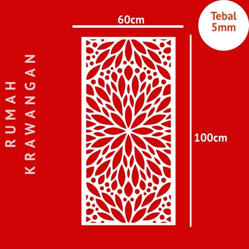 krawangan pvc board/foam board uk 60x100cm tebal 5mm