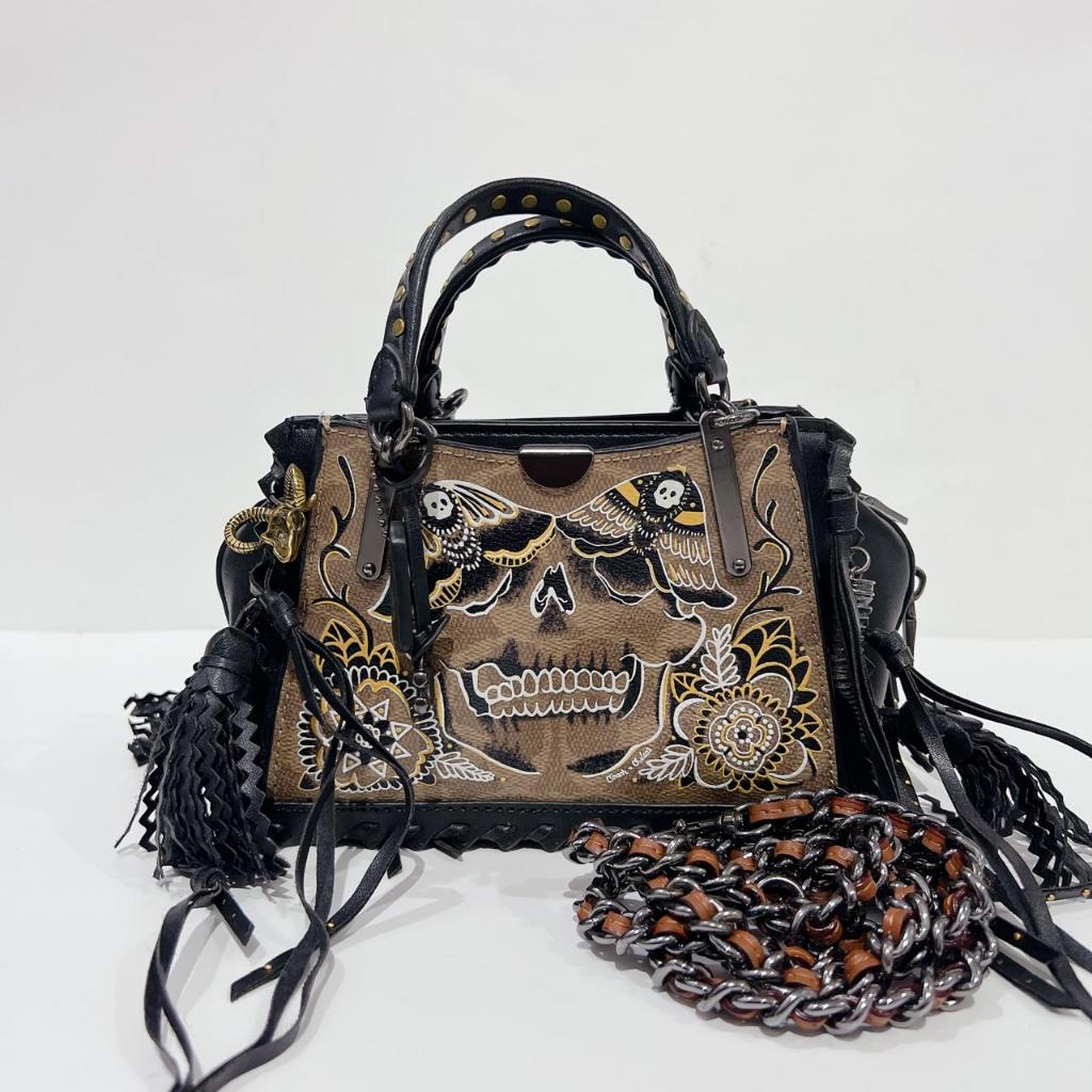 COACH DREAMER 21 SIGNATURE CANVAS WHIPSTITCH TATTOO , TAS WANITA COACH , TAS COACH
