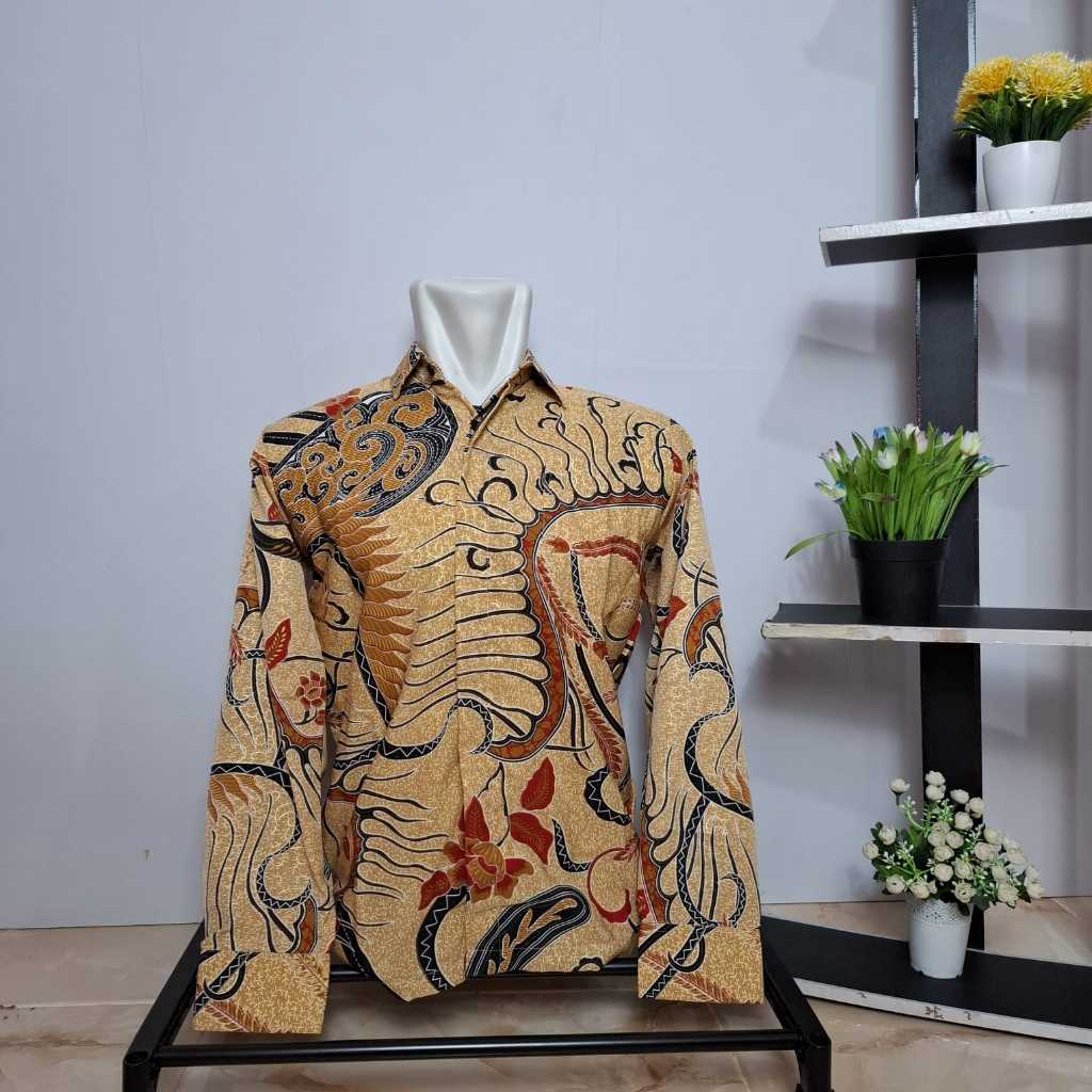 Baju Batik Pria Lengan Panjang Kemeja Batik Lengan Panjang Baju Pesta Pria