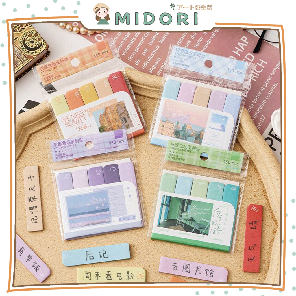 

[MIDORI] 5Pad STICKY WE NEED BEAUTY Morandi Memo Mini Sticky Pad - C0050