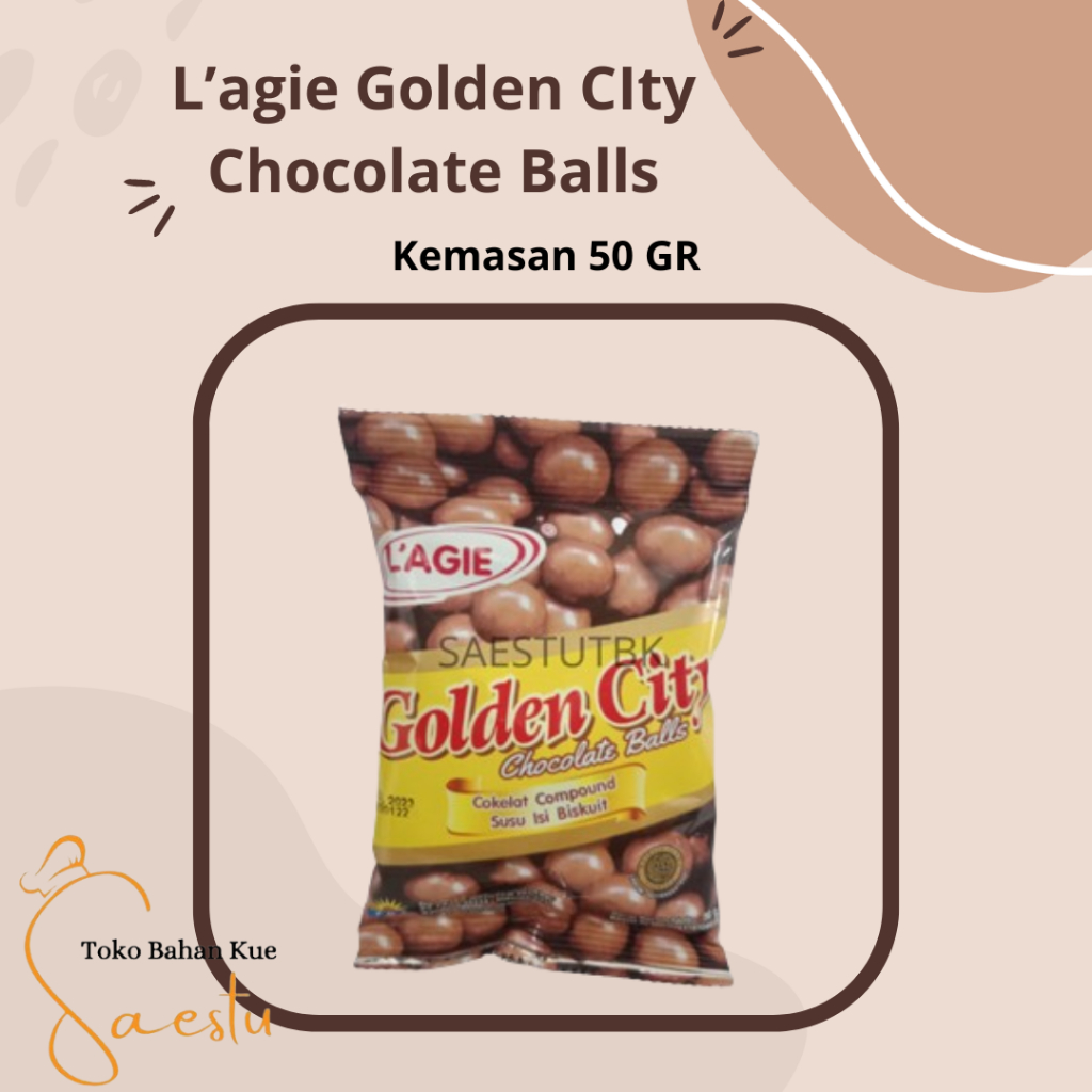 

L'AGIE GOLDEN CITY CHOCOLATE BALLS 50 GR