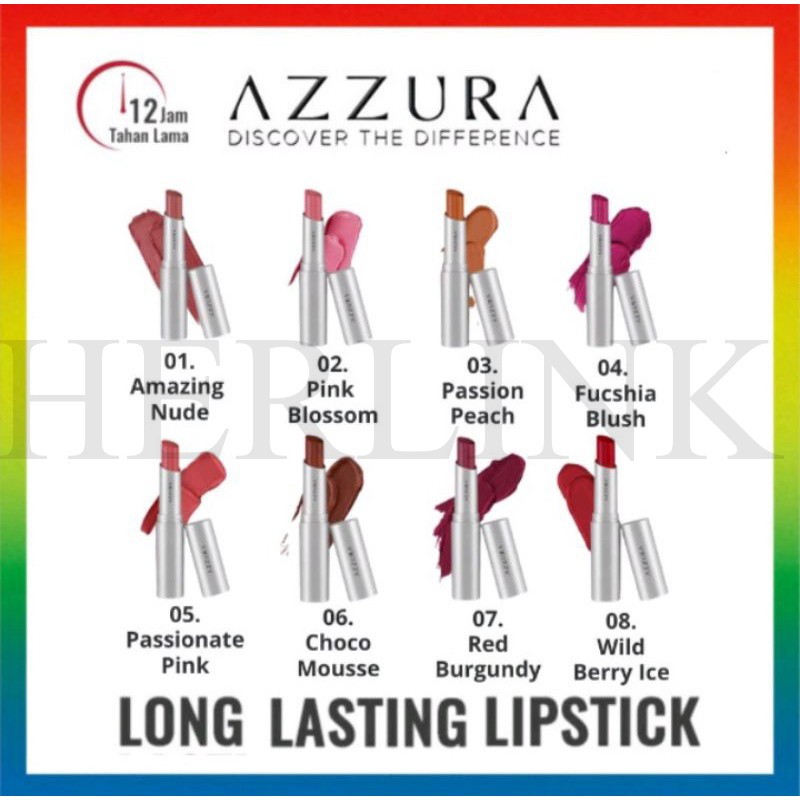 AZZURA LONG LASTING LIPSTICK / LIPSTIK TAHAN LAMA ORIGINAL