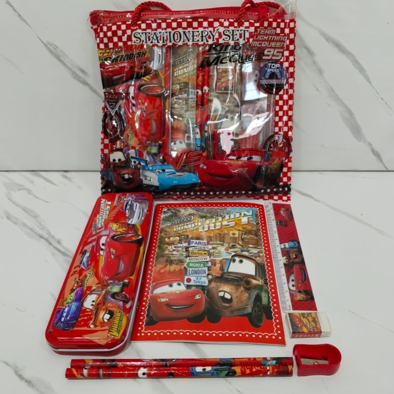 

Stationery Set Paket Alat Tulis Karakter Cars Lighting Mcqueen Kemasan Tas Souvenir Ulang Tahun Anak Laki Edukasi - Study Set Stasionary Tempat Pensil Buku Penggaris Peralatan Belajar Cowok Edukatif Terlaris X3MToys