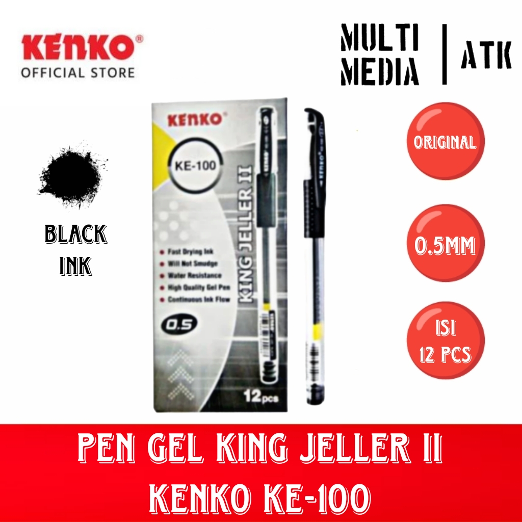 

PULPEN GEL KENKO KE100 / PEN GEL KENKO KE-100 (ISI 12PCS)