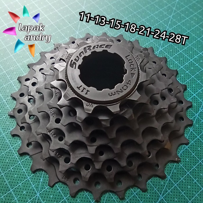 Sprocket 7 Speed 11-28T Sunrace CSM40 Kaset Taiwan bisa untuk Shimano