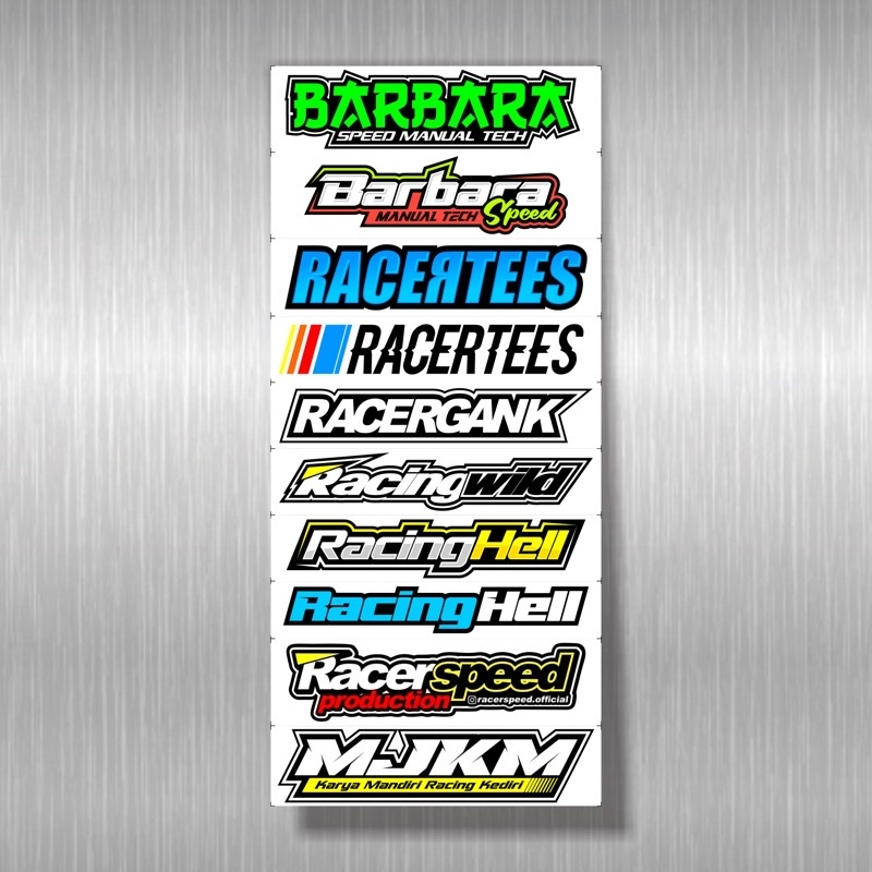 STICKER RACING HELL BARBARA / STIKER MOTOR RC5 BARBARA / STIKER HELM HEREX