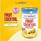 

My select fruit cocktail buah dalam kaleng 425 gram (dengan air)