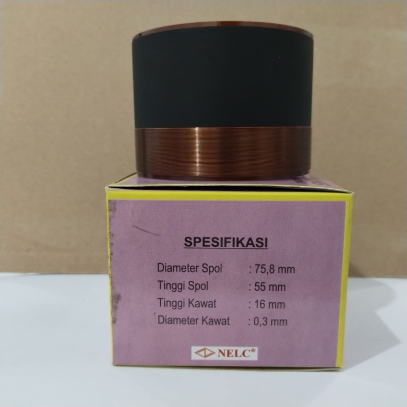 Chicorashop1 Spul Speaker 75,8 Mm Nelc Spool Voice Coil Spiker Ns 1576 C Bs 201-18
