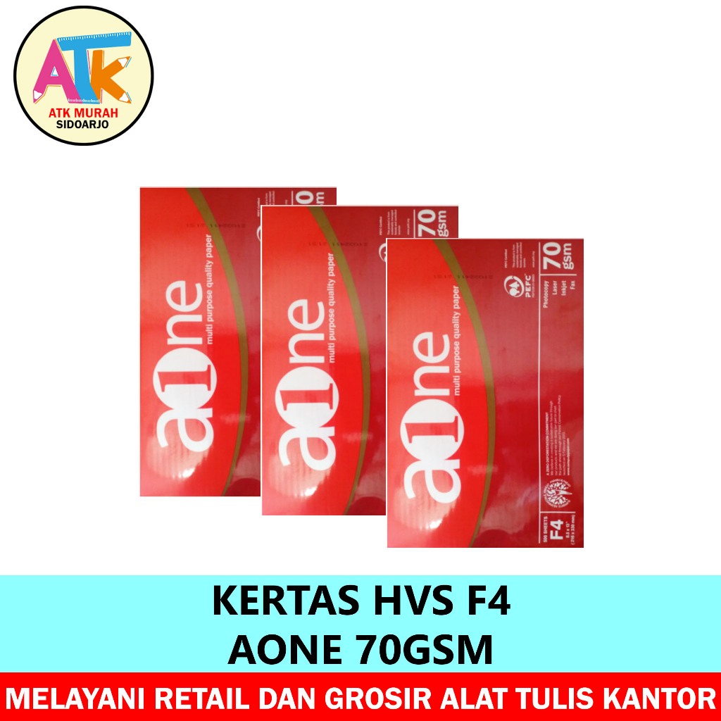 

KERTAS HVS PUTH F4 - AONE 70 GSM