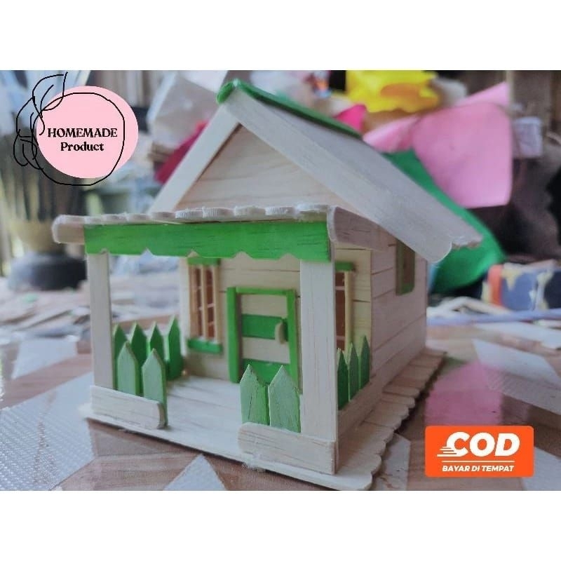 miniatur rumah stik es krim terbaru prakarya kerajinan stik es krim