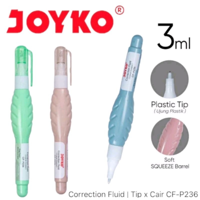 

Tip Ex Joyko CF-P236 | Tip Ex Cair | Correction Fluid | Cairan Koreksi