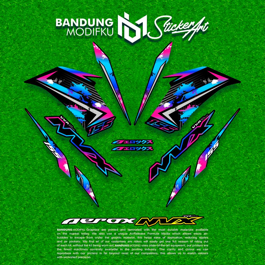 STRIPING AEROX 155 NEW CYBER CITY MOTIF 2 / BANDUNG MODIFKU / NVX / STIKER AEROX 155 CONNECTED / STI