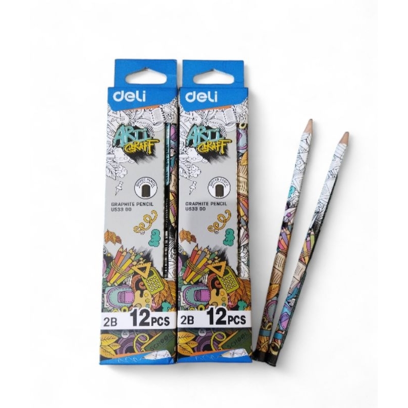 

Graphite Pencil Deli/pensil 2B/1Pak ( 12 pcs )