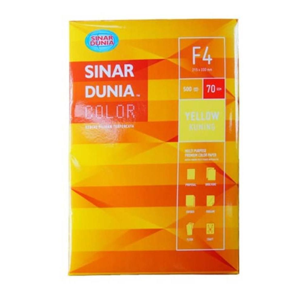 

Kertas F4 70 gr Warna Kuning Sinar Dunia.