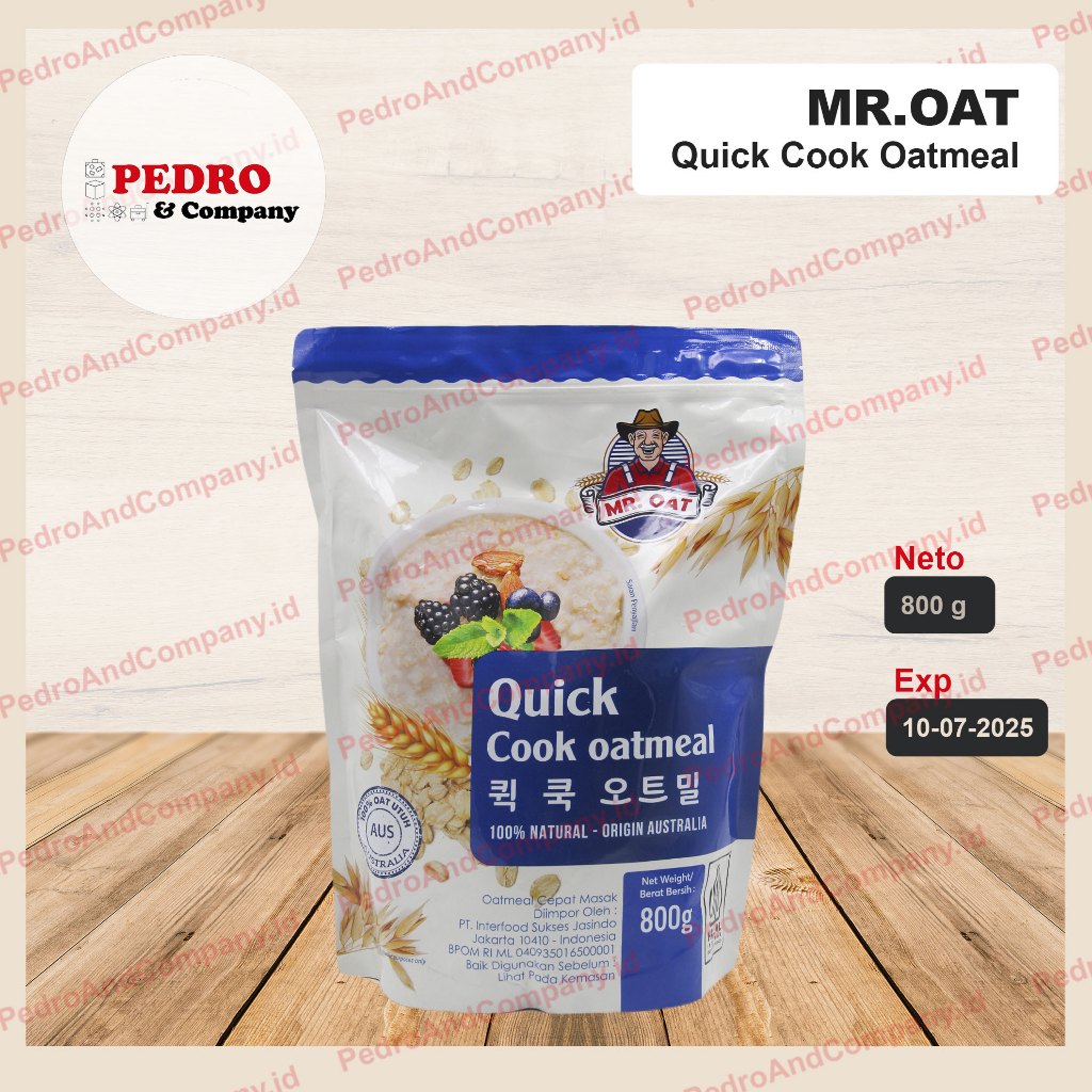 

Mr Oat Quick Cook Oatmeal Australia 800 gram cereal sereal oat masak