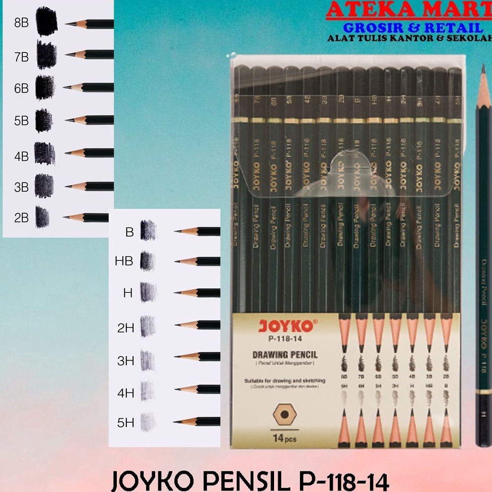 

KODE K6Q3 SET JOYKO DRAWING PENCIL P11814 PENSIL GAMBAR