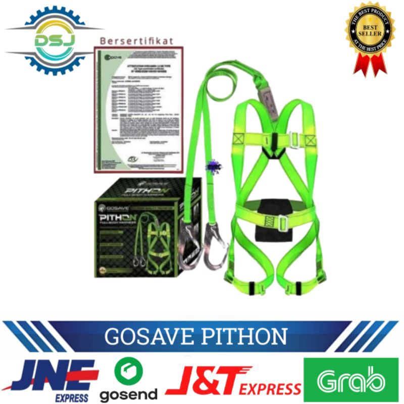Full Body Harnes Gosave Pithon Double Big Hook Absorber