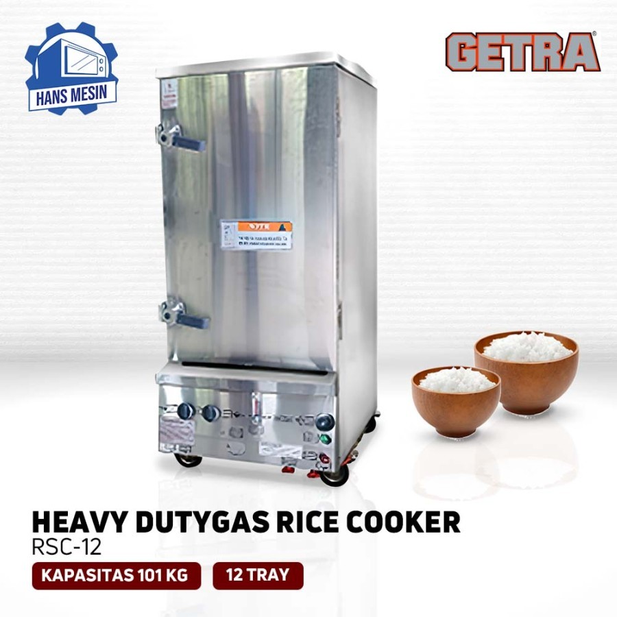 Heavy Duty Gas Rice Cooker GETRA RSC12 Penanak Nasi
