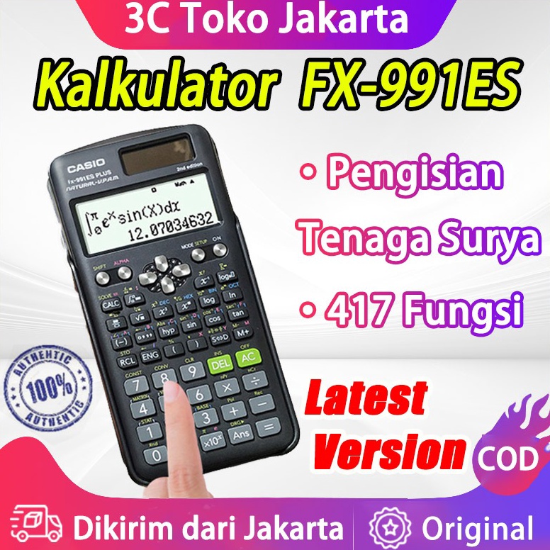 

KODE G9P Kalkulator Scientific Casio ilmiah FX991ESPlus Kalkulator Casio Scientific Calculator Portable Rechargeable Calculator 417 Various Functions Dukungan Untuk Muatan Surya