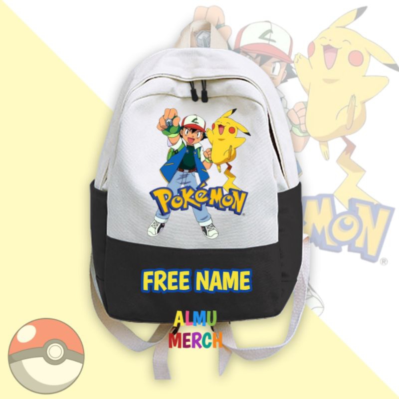 Tas Anak / Ransel Sekolah Untuk Anak Gambar Pokemon Pikachu
