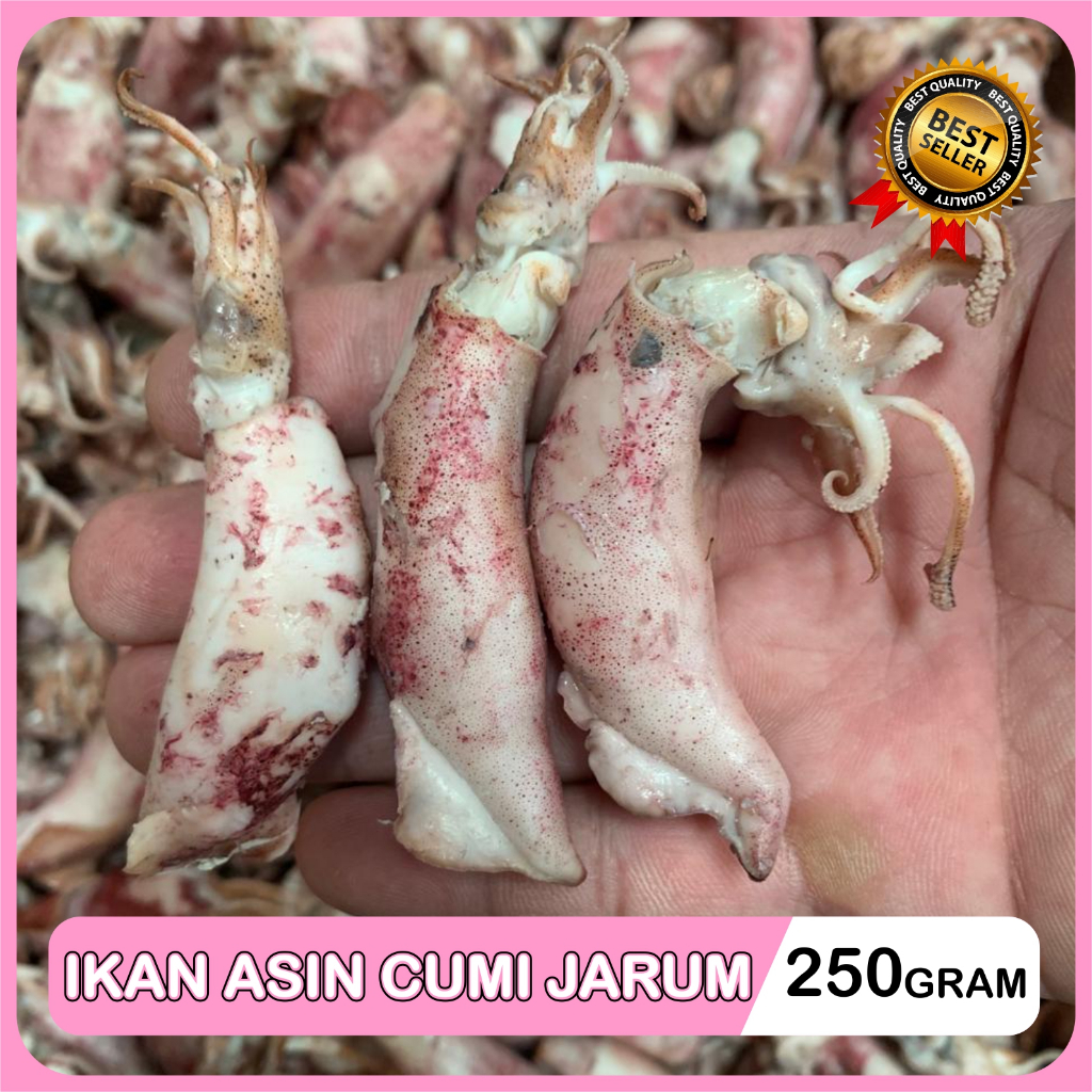 

Ikan Asin Cumi Jarum Super Cumi Asin Sotong Rebus Ukuran jumbo Pilihan Sambal Cumi 250 Gram