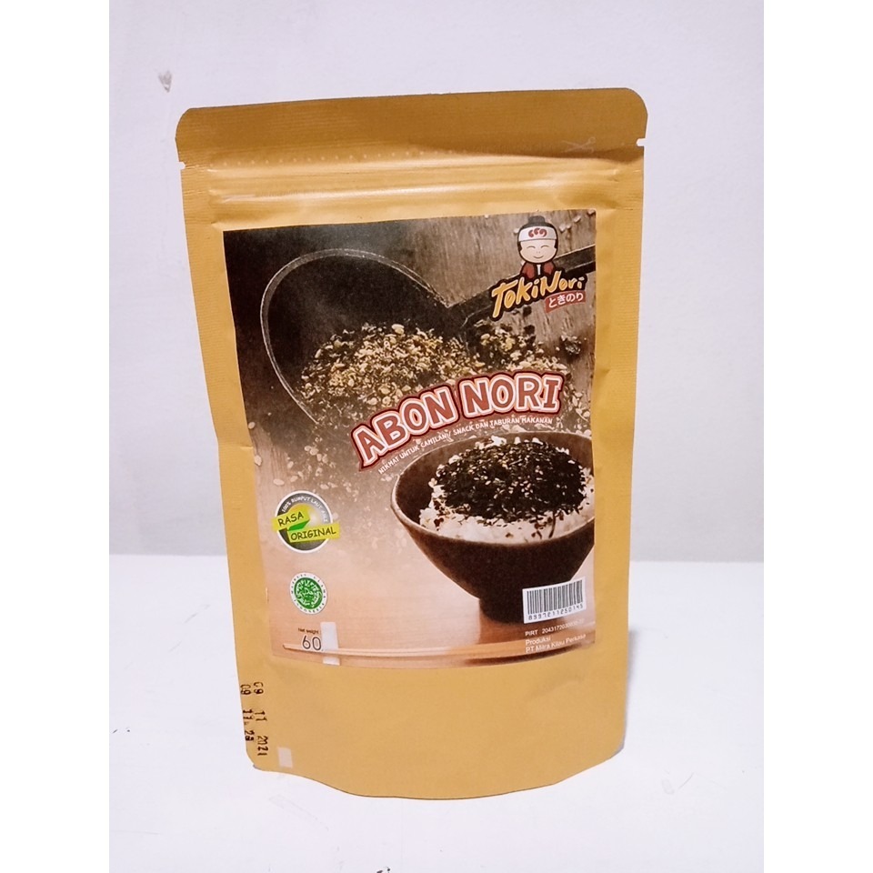 

ABON NORI ORIGINAL 60 GRAM MERK TOKINORI - ABON RUMPUT LAUT ORIGINAL HALAL