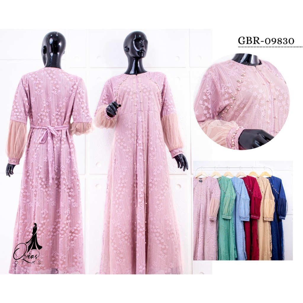 Ozias - Gamis Brokat Garden Lace 09830 Ld 105-4
