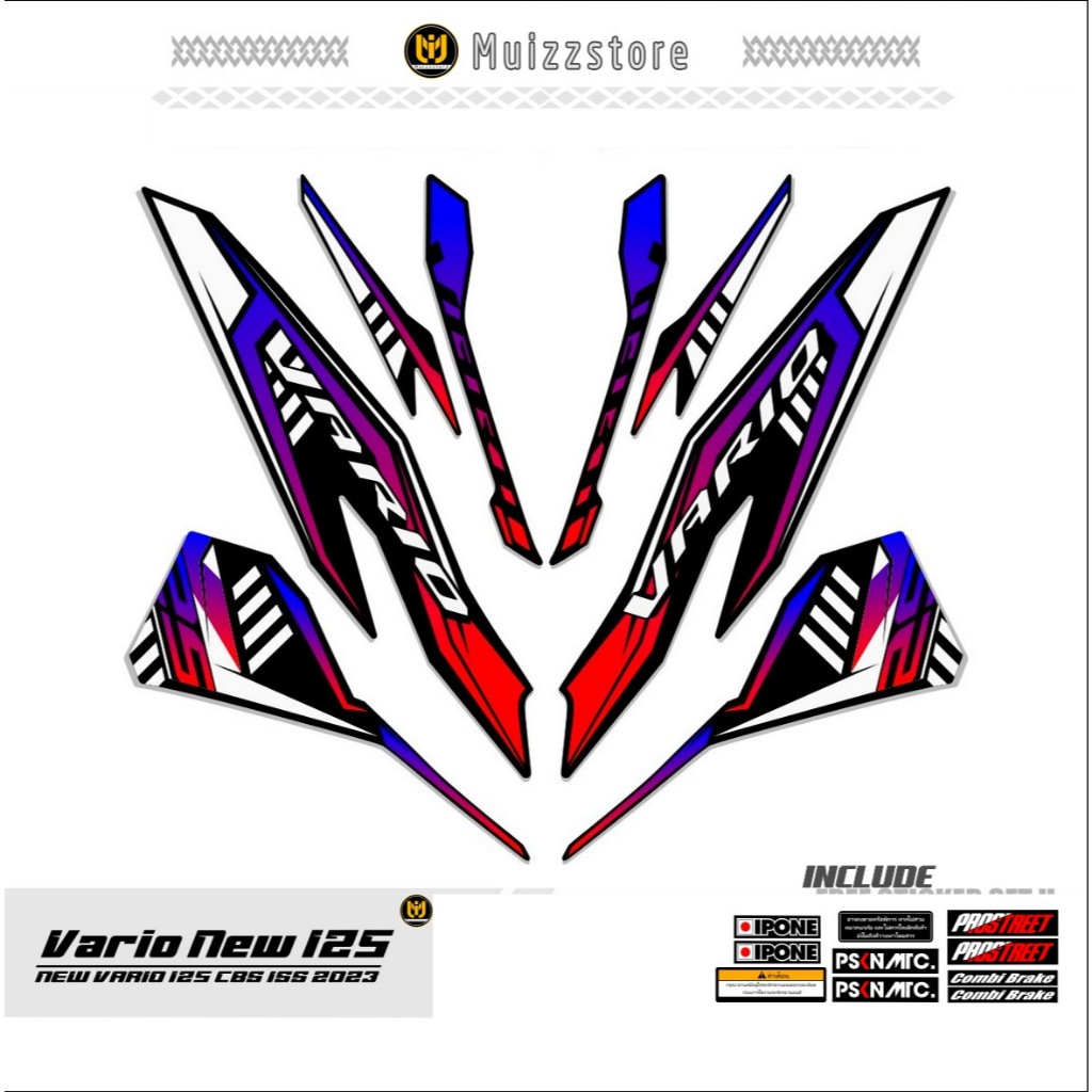 STRIPING VARIO NEW 125 / MOTIF 31 / STICKER VARIO NEW 125 CBS ISS / 2018 - 2021 / MUIZZSTORE