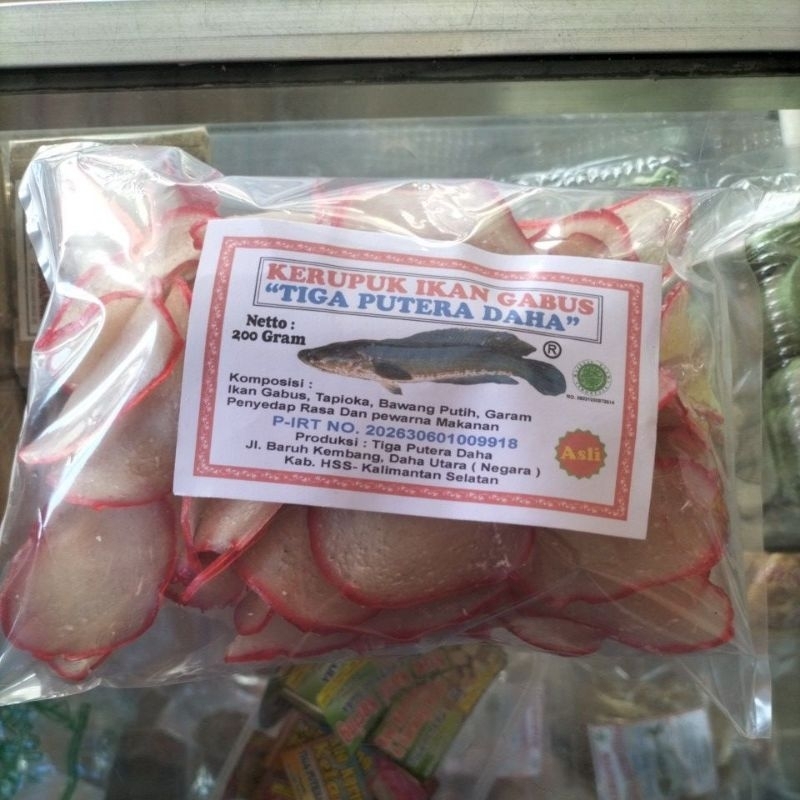 

Kerupuk Ikan Haruan / Gabus khas Nagara kemasan 200g