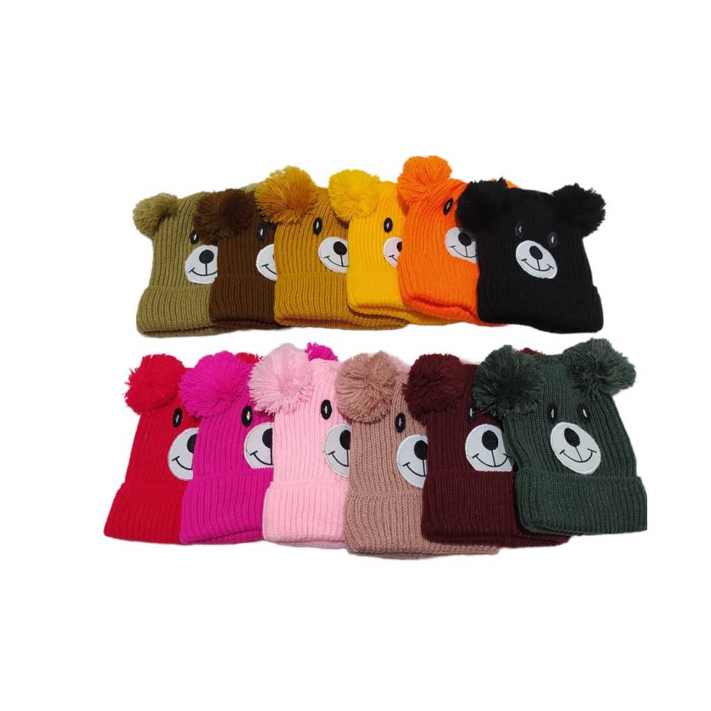 Topi Rajut Bayi Lucu Perempuan dan Laki Laki Newborn 0-1 tahun