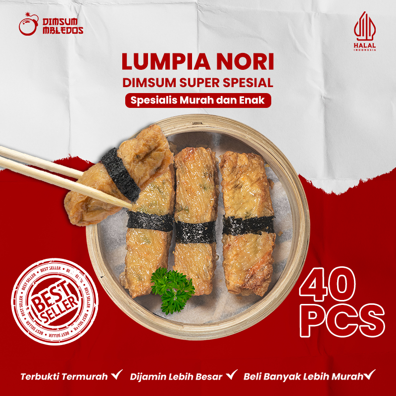 

Dimsum Lumpia Nori / Lumpia Jepang Isi 40 – Halal Spesial Pack Grosir | Cocok untuk Kedai, Catering, Booth & Kantin