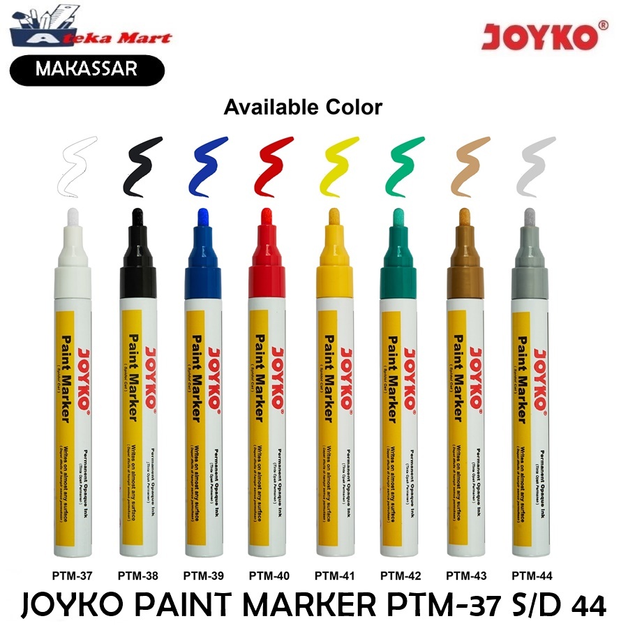 

JOYKO PTM-37 PTM-43 PTM-44 PAINT MARKER WHITE SPIDOL PUTIH