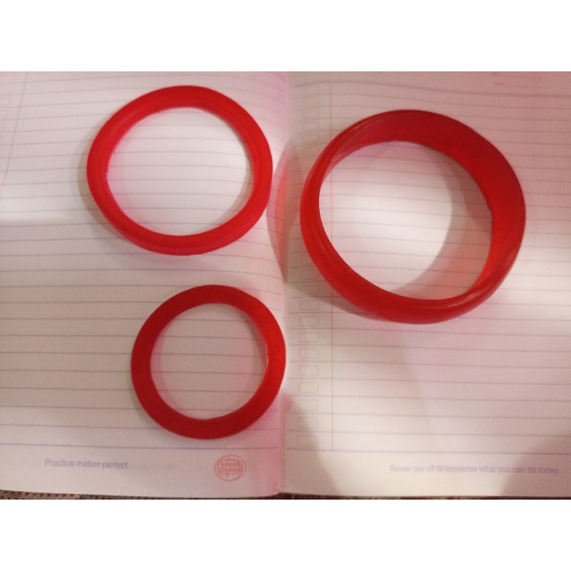 Karet Seal Buat Nozzle Pemadam Machino.1,Set Seal Machino Nozzle 2,5inc Orisinil Warna Merah.karet S