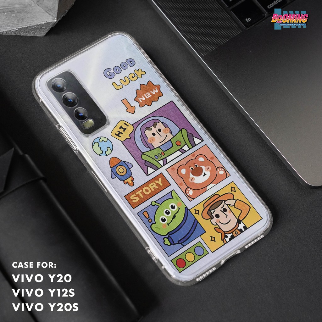 CASE Vivo Y20 Y12S Y20S Y20SG  Motif TOY STORY - Clear Case - Softcase Bening Tebal - Casing Hp Prem