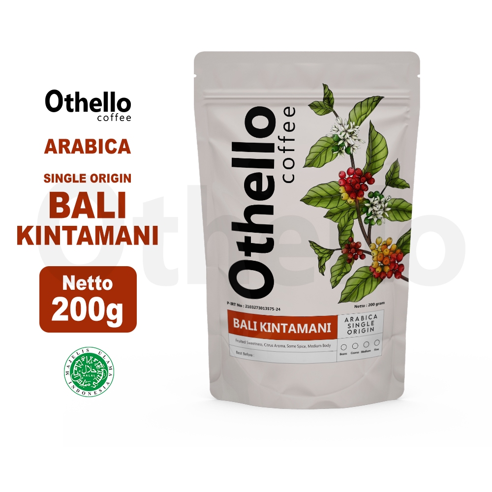 

Othello Coffee Arabica Single Origin Bali Kintamani 200 Gram Biji Kopi Bubuk Asli Arabika