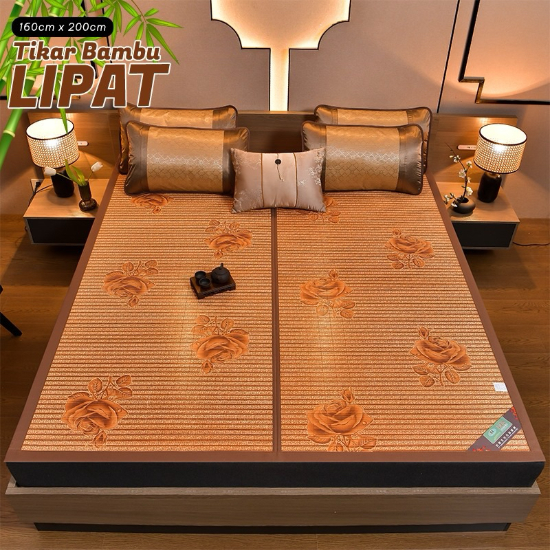 Tikar Bambu Import Tatami Uk 180 X 200 Cm Tikar Lipat Bambu 6 Motif PREMIUM