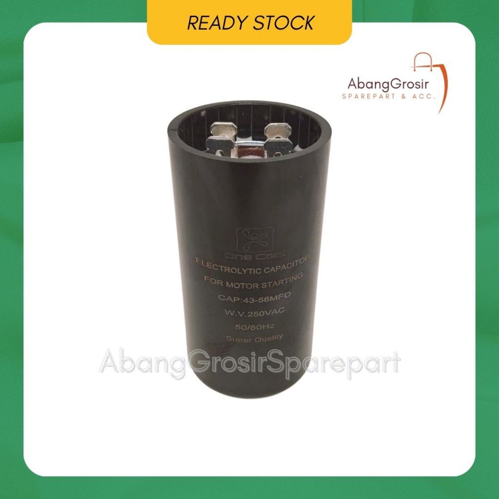 Kapasitor Starting 43-56 uf 250V / Sparepart Capacitor Starting AC 43-56 Mikro - Kapasitor AC - Kapa
