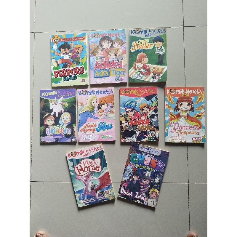 Buku Komik NEXT G: BERBURU Hadiah, MIDNIGHT STORY, Little BUTLER, Hutan Ajaib UNICORN, Kasih Sayang 