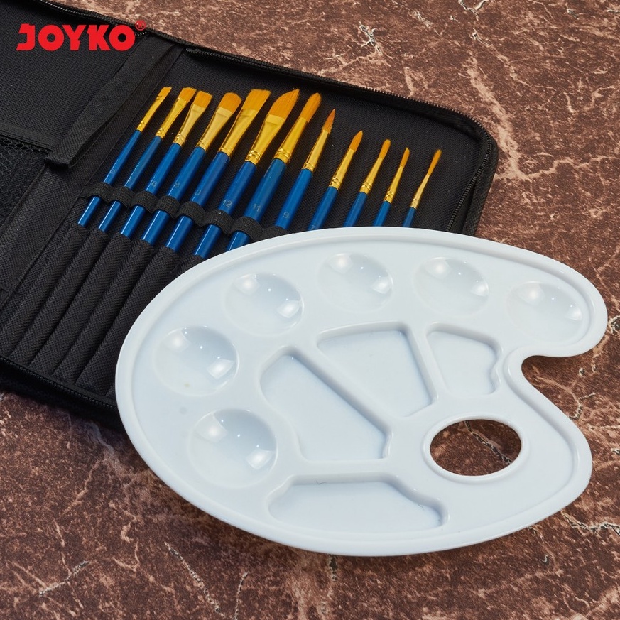 

KODE F6I4 JOYKO BRUSH SET PALETTE SET KUAS LUKIS HALUS SET KUAS PALET MURAH BERKUALITAS ACRYLIC WATERCOLOUR POSTER BRS7