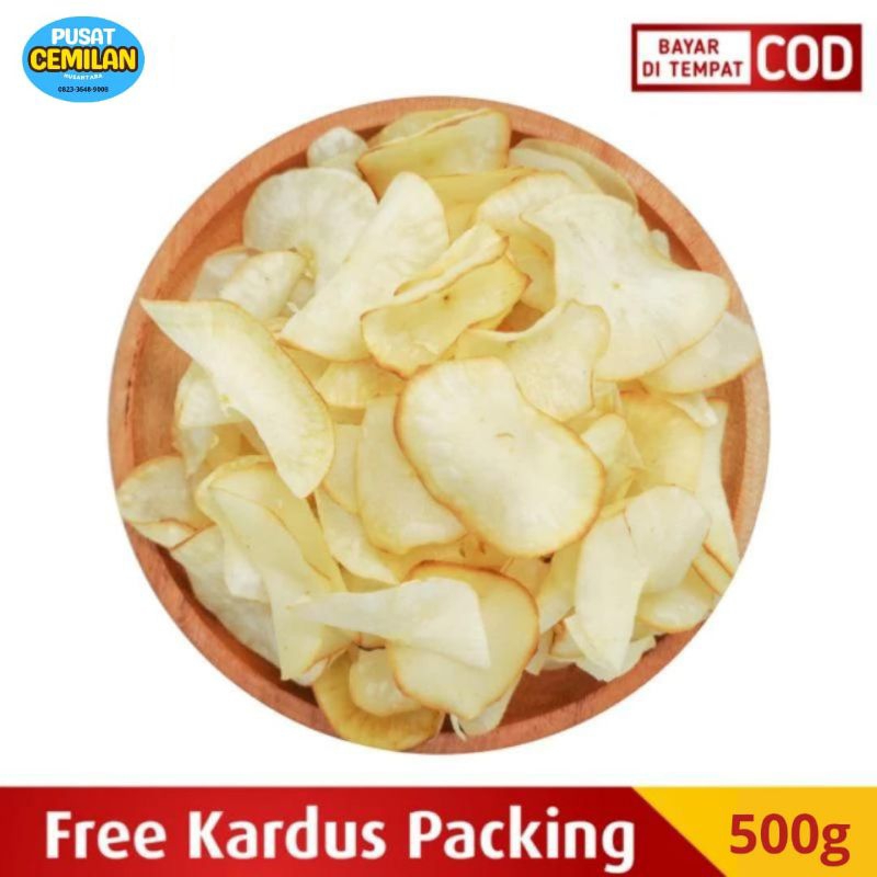 

Snack Kiloan Murah Enak | Camilan Cemilan Keripik Singkong Ceriping original Enak Murah Asin Gurih Renyah Isi 500 gram.