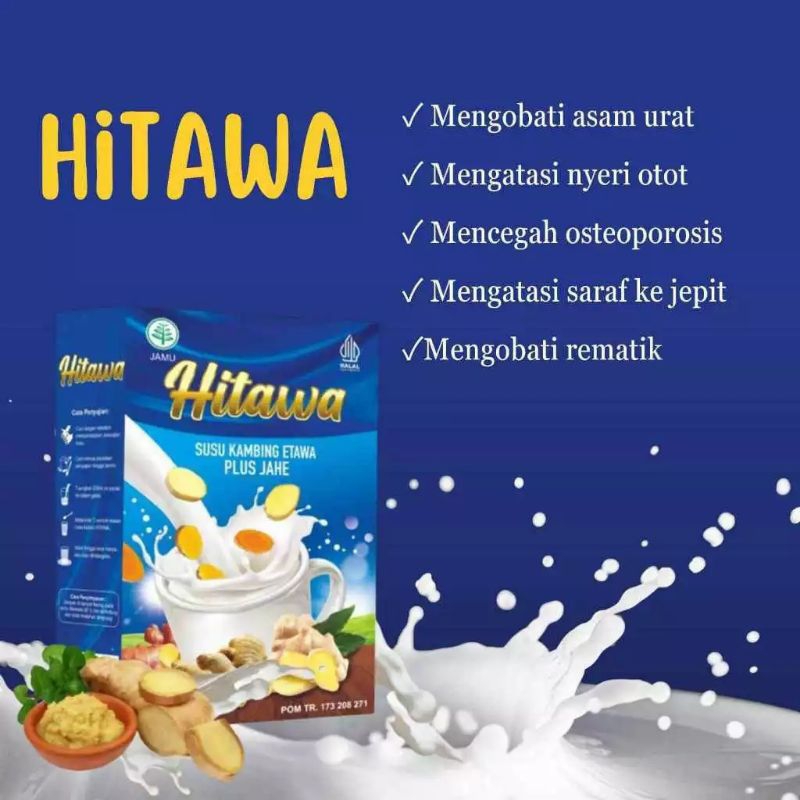 

HITAWA Susu Kambing Etawa Plus Herbal Jahe 200g | Susu Etawa Plus Jahe | Mengobati Yeri Sendi