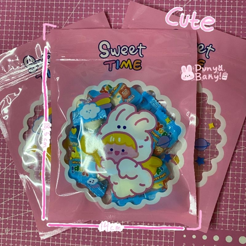 ZIPLOCK BAG PINK LUCU UNTUK PACKING FREEBIES PHOTOCARD KPOP