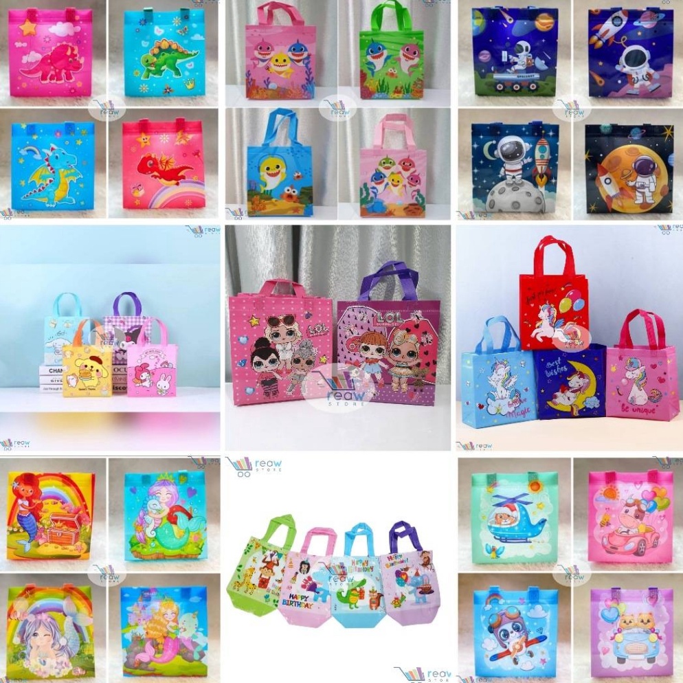 

Nyaman Goodie Bag Tas Kantong Souvenir Hampers Happy Birthday Ulang Tahun Aneka Karakter Berkualitas