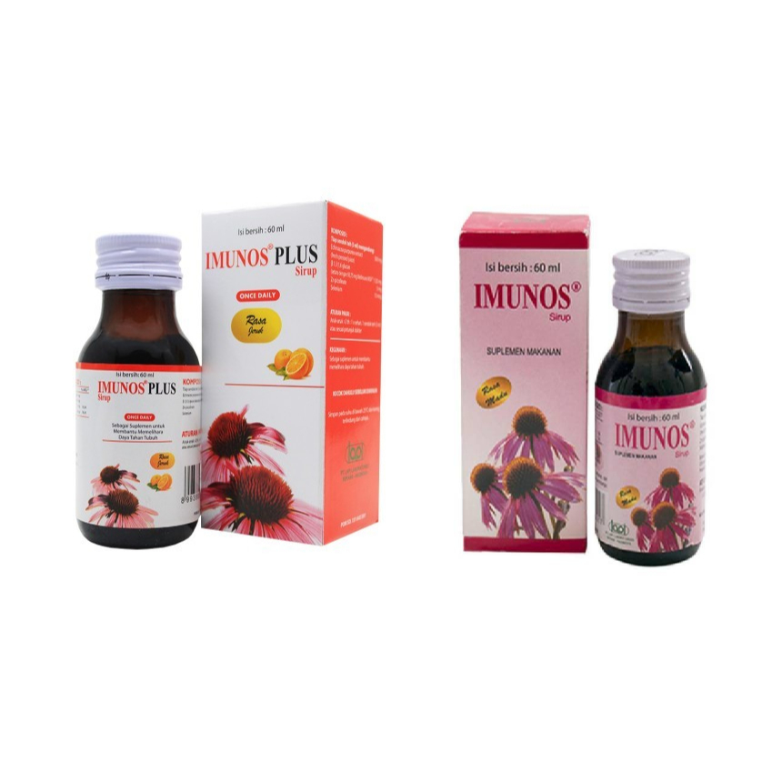 Imunos Sirup / Imunos Plus Sirup - Suplemen Vitamin Echinacea - Menajaga Daya Tahan Tubuh Anak