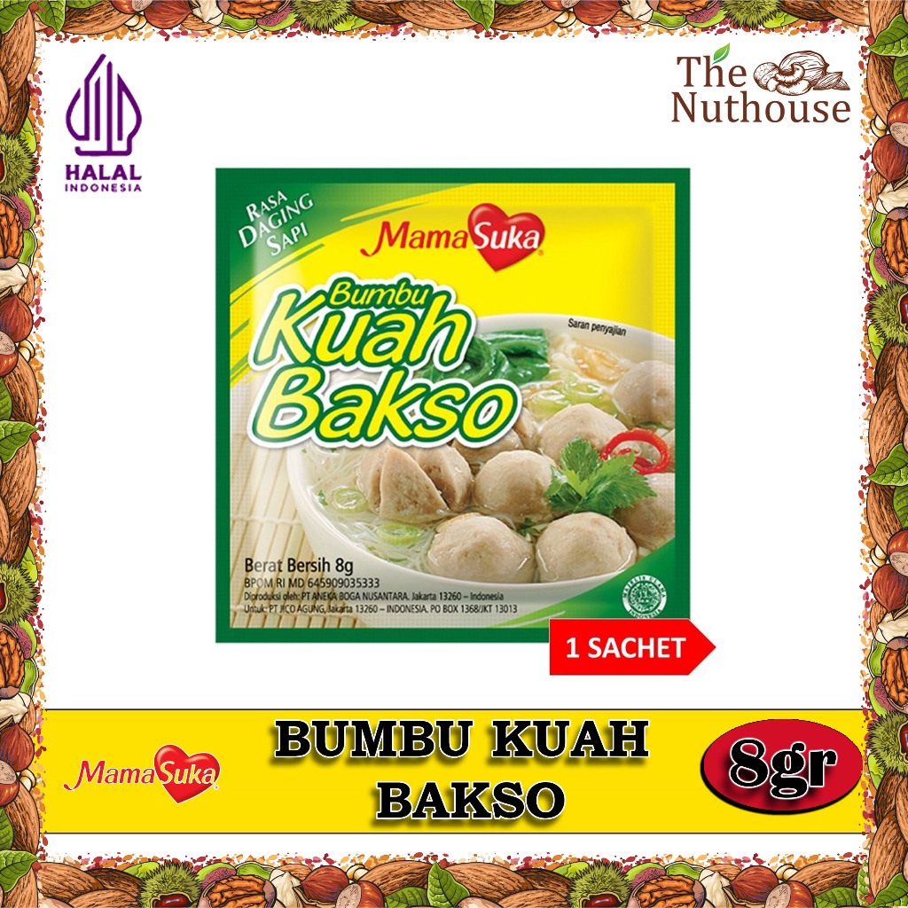 

MamaSuka 8gr Sachet Bumbu Kaldu Kuah Bakso Rasa Daging Sapi [HALAL]