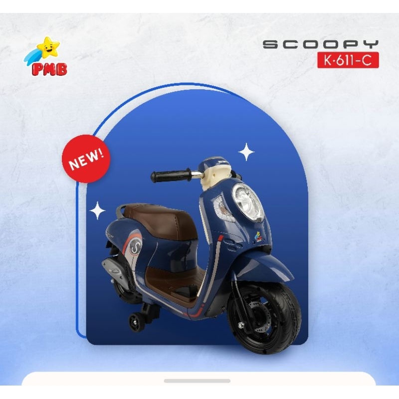 Motor Aki K611C/K612C/K613C/K615C Scoopy Pcx Cbr Nmax Mainan Kendaraan Motoran Anak Kids  Charger