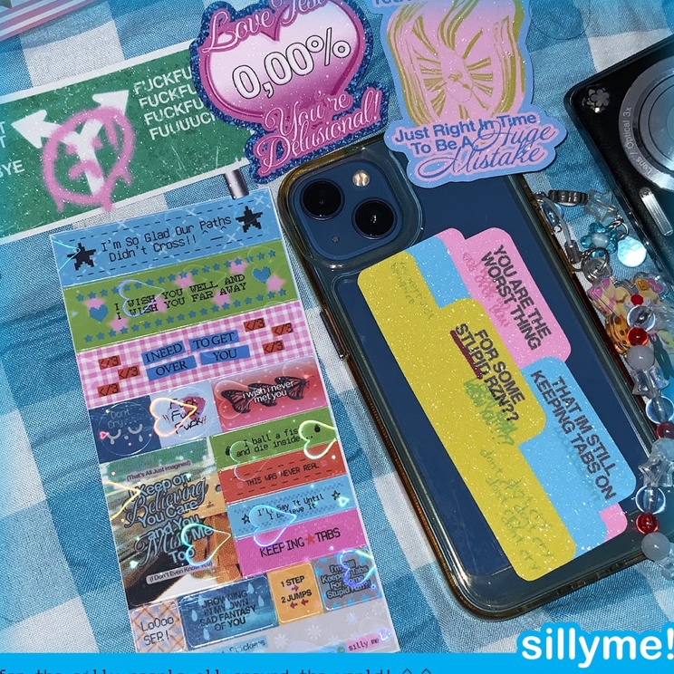 

Baru Termurah sillyme PELUNASAN keeping tabs sticker sheet