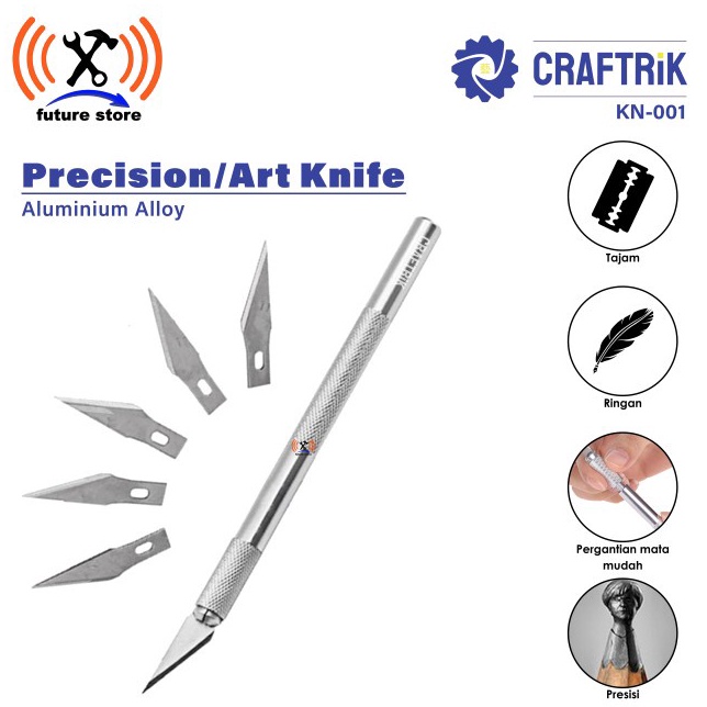 

Ready Irit CRAFTRiK KN1 Pisau Ic Art Knife Pisau Alat Ukir Cutter Crafting