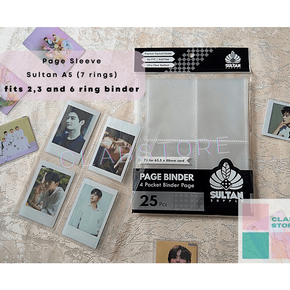 

Ready Terupdate Sultan Sleeve A5 4P 8P Page Binder 8 Pocket Ring Binder Album Kpop Sleeve Photocard Sports Card Pokemon TCG MTG Album
